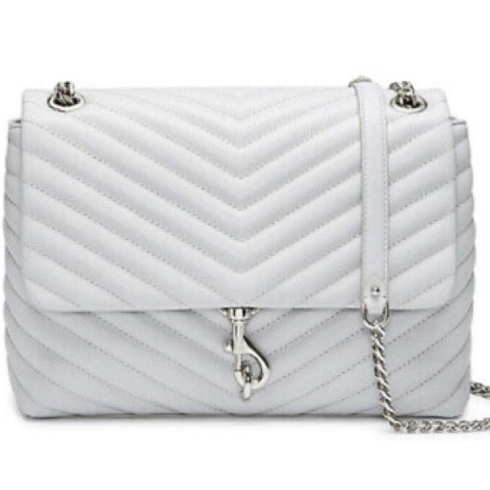 NWT Authentic Rebecca Minkoff Edie Crossbody Ice Grey